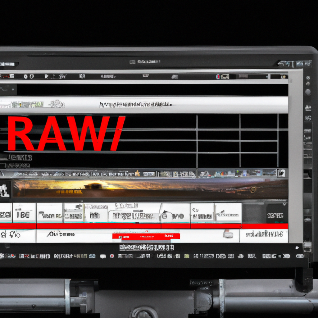 sRGBプロファイルやRAW・TIFF・JPEGのファイル形式を示すモニターのイメージ