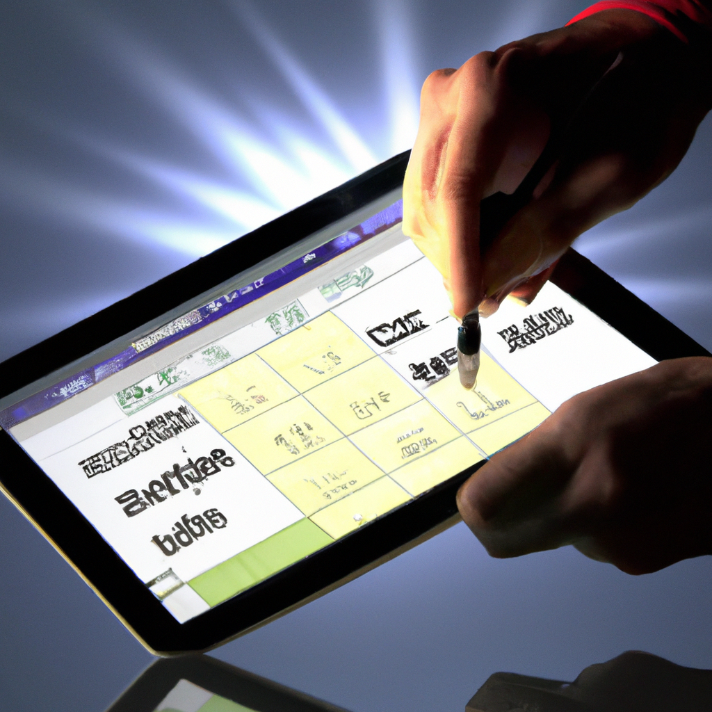 タブレットのカレンダーで日程を変更するスタジオアシスタントのイメージ